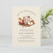 Invitation Baby shower Aquarelle Sip & See (Debout devant)