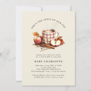 Invitation Baby shower Aquarelle Sip & See