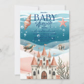Invitation Baby shower Aquarelle Sous La Mer (Devant)
