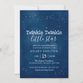 Invitation Baby shower Aquarelle Twinkle Little Star (Devant)