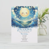 Invitation Baby shower Aquarelle Twinkle Little Star (Debout devant)