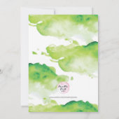 Invitation baby shower | Aquarelle verte (Dos)