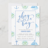Invitation Baby shower aquatique Nautical Boy (Devant)