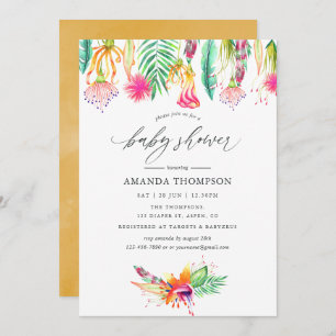 Invitation Baby shower aquatique Tropical Summer Beach