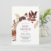 Invitation Baby shower Arc d'automne (Debout devant)