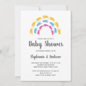 Invitation Baby shower arc-en-ciel (Devant)