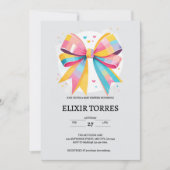 Invitation Baby shower arc-en-ciel (Devant)