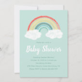 Invitation Baby shower arc-en-ciel (Devant)