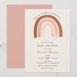 Invitation Baby shower arc-en-ciel