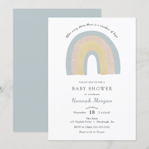 Invitation Baby shower arc-en-ciel