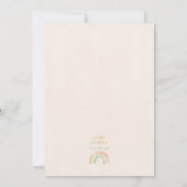 Invitation Baby shower arc-en-ciel (Dos)