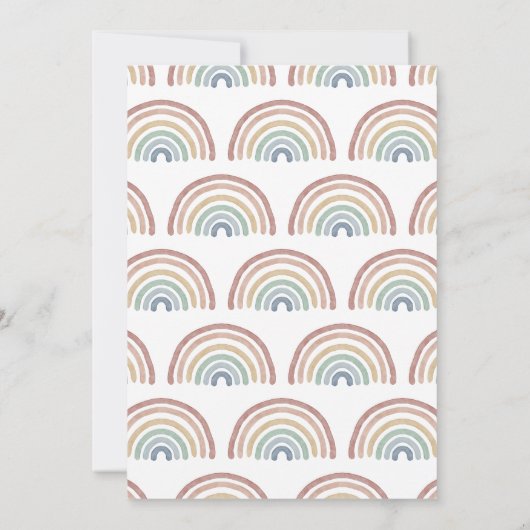 Invitation Baby shower arc-en-ciel (Dos)