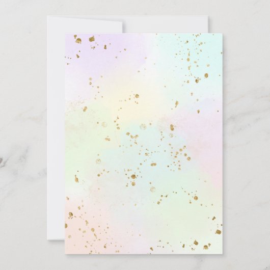 Invitation Baby shower arc-en-ciel aquarelle (Dos)