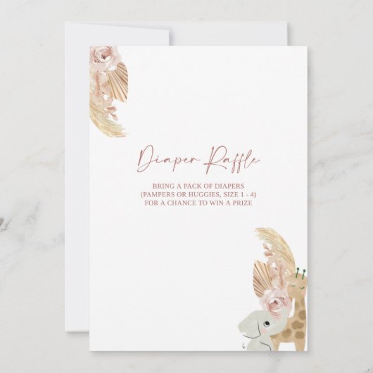 Invitation Baby shower arc-en-ciel Boho (Dos)