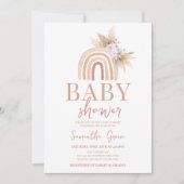 Invitation Baby shower arc-en-ciel Boho (Devant)