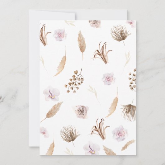 Invitation Baby shower arc-en-ciel Boho (Dos)