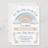 Invitation Baby shower arc-en-ciel Boho (Devant)