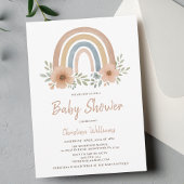 Invitation Baby shower arc-en-ciel Boho