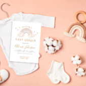 Invitation Baby shower arc-en-ciel Boho