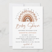 Invitation Baby shower arc-en-ciel Boho (Devant)