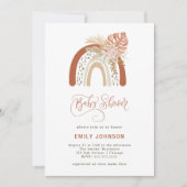 Invitation Baby shower arc-en-ciel Boho (Devant)
