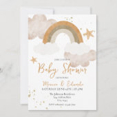 Invitation Baby shower arc-en-ciel Boho (Devant)