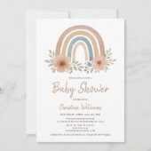 Invitation Baby shower arc-en-ciel Boho (Devant)