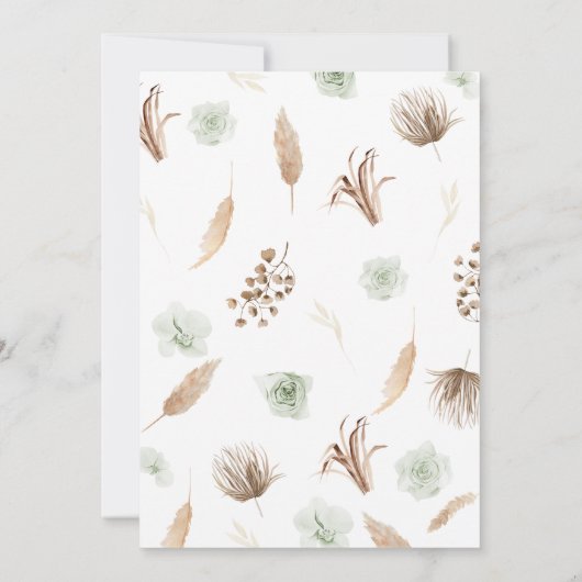 Invitation Baby shower arc-en-ciel Boho (Dos)