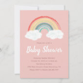 Invitation Baby shower arc-en-ciel Boho (Devant)