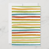 Invitation Baby shower arc-en-ciel Boho couleur primaire (Dos)