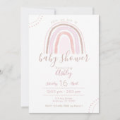 Invitation Baby shower Arc-en-ciel Boho moderne saupoudrer (Devant)