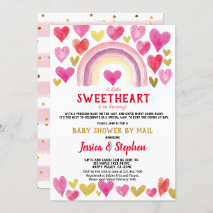 Invitation Baby shower Arc-en-ciel d'amour par aquarelle de c