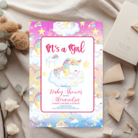 Baby shower arc-en-ciel de la jolie Unicorne