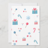 Invitation Baby shower arc-en-ciel de Noël, Snowman (Dos)