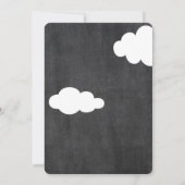 Invitation Baby shower arc-en-ciel en tableau noir (Dos)