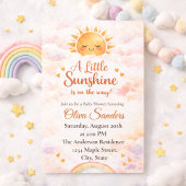 Invitation Baby Shower Arc-en-Ciel Ensoleillé
