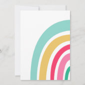 Invitation Baby shower Arc-en-ciel lumineux moderne pour fill (Dos)