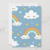Invitation Baby shower arc-en-ciel mignon (Dos)