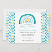 Invitation Baby-Shower Arc-en-Ciel Moderne (Devant)