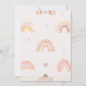 Invitation Baby shower Arc-en-ciel moderne Boho (Dos)
