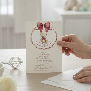 Invitation Baby Shower Arc-en-Ciel Ourson