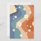 Invitation Baby shower arc-en-ciel Retro Super Baby Daisy (Dos)