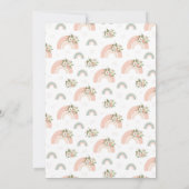 Invitation Baby shower arc-en-ciel rose (Dos)