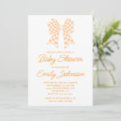 Invitation Baby Shower Arc-en-ciel Rose et Blanc à Damier (Debout devant)