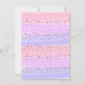 Invitation Baby shower Arc-en-ciel rose or moderne (Dos)