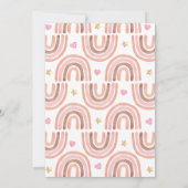 Invitation Baby shower arc-en-ciel rose Pampas Grass Boho (Dos)