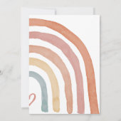 Invitation Baby shower arc-en-ciel rose Pampas Grass Boho (Dos)