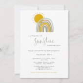 Invitation Baby shower arc-en-ciel Sunshine (Devant)