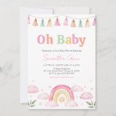 Invitation Baby Shower Arc-en-Ciel Sunshine (Devant)