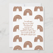 Invitation Baby shower arc-en-ciel Terracotta (Dos)